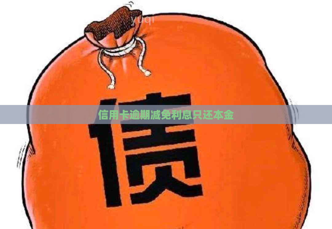 信用卡逾期减免利息只还本金