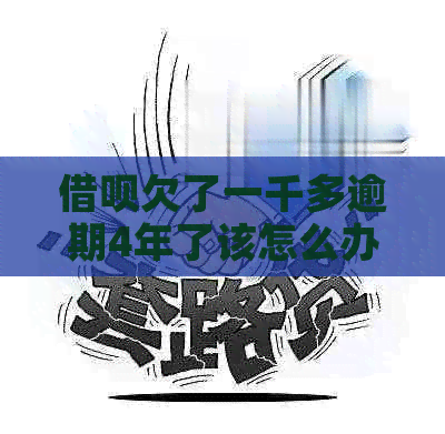 网贷欠了一千多逾期4年了该怎么办