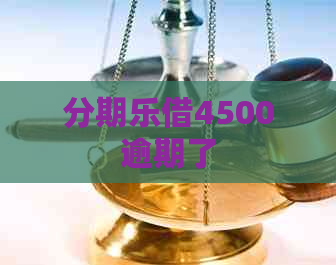 借4500逾期了