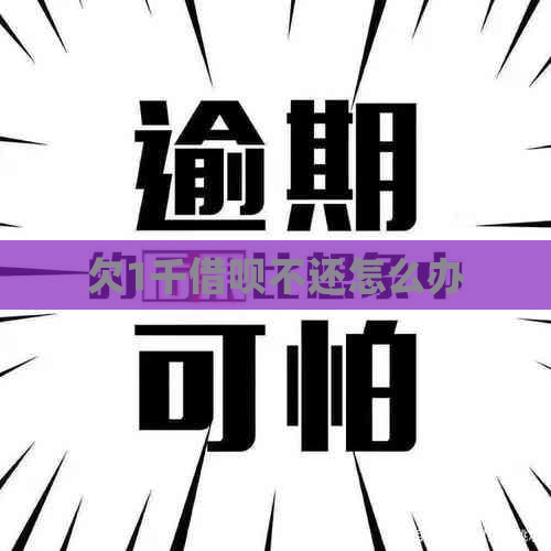 欠1千网贷不还怎么办