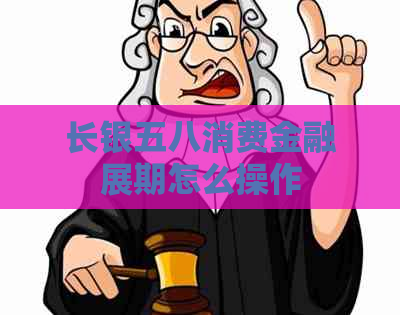 长银五八消费金融展期怎么操作