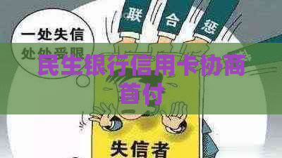 民生银行信用卡协商首付