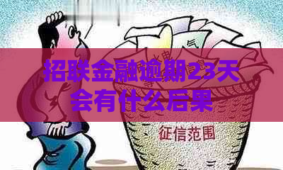 招联金融逾期23天会有什么后果