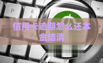 信用卡逾期怎么还本金结清