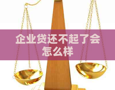 企业贷还不起了会怎么样