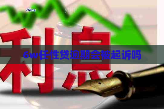 6w任性贷逾期会被起诉吗