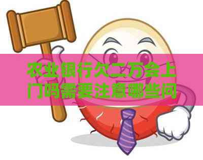 农业银行欠二万会上门吗需要注意哪些问题