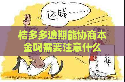 桔多多逾期能协商本金吗需要注意什么