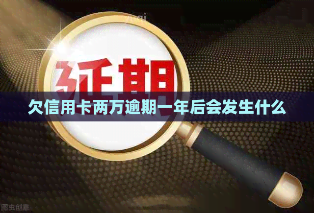 欠信用卡两万逾期一年后会发生什么