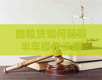 微粒贷如何延期半年操作步骤