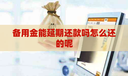 备用金能延期还款吗怎么还的呢