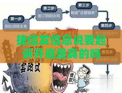 捷信发信息说要起诉开庭是真的吗