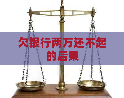 欠银行两万还不起的后果