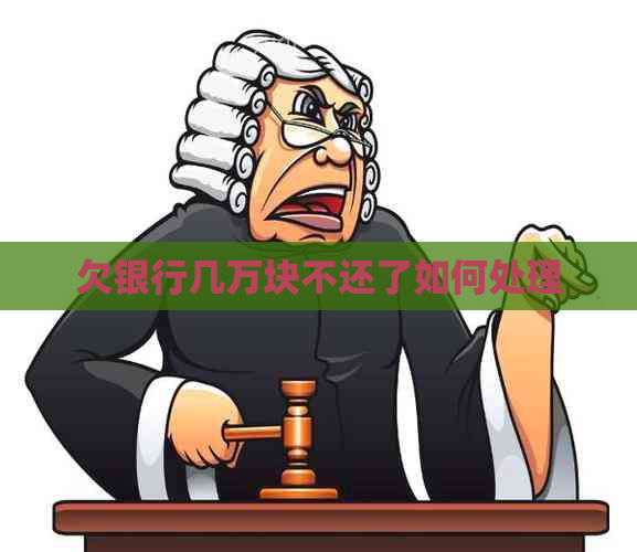 欠银行几万块不还了如何处理