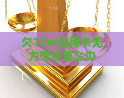 欠12w信用卡无力偿还怎么办