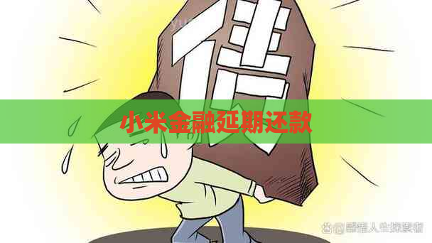 小米金融延期还款