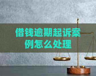 借钱逾期起诉案例怎么处理