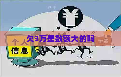 欠3万是数额大的吗