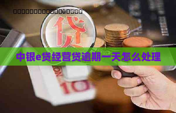 中银e贷经营贷逾期一天怎么处理