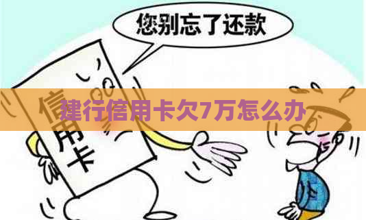 建行信用卡欠7万怎么办