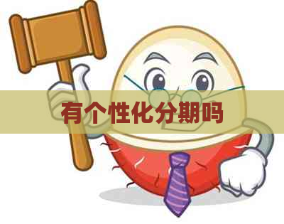 有个性化分期吗