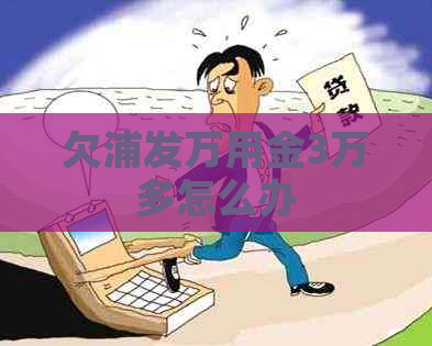 欠浦发万用金3万多怎么办