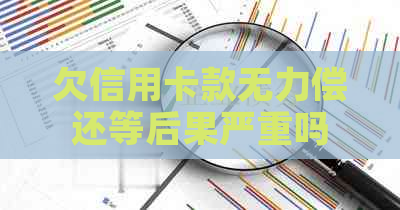 欠信用卡款无力偿还等后果严重吗