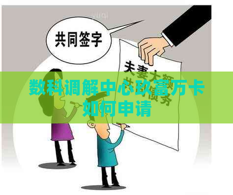 数科调解中心玖富万卡如何申请