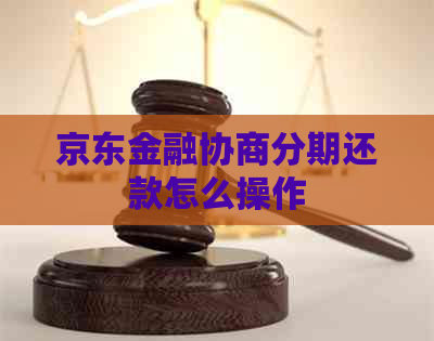 京东金融协商分期还款怎么操作