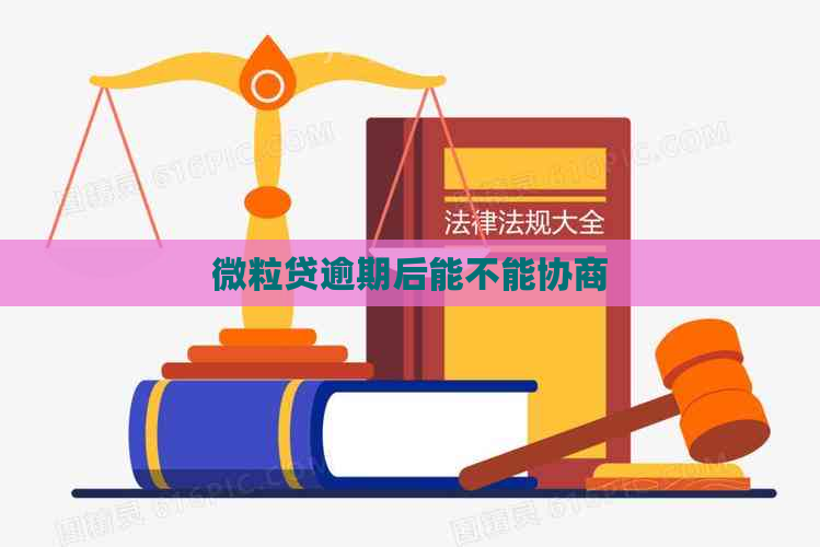 微粒贷逾期后能不能协商