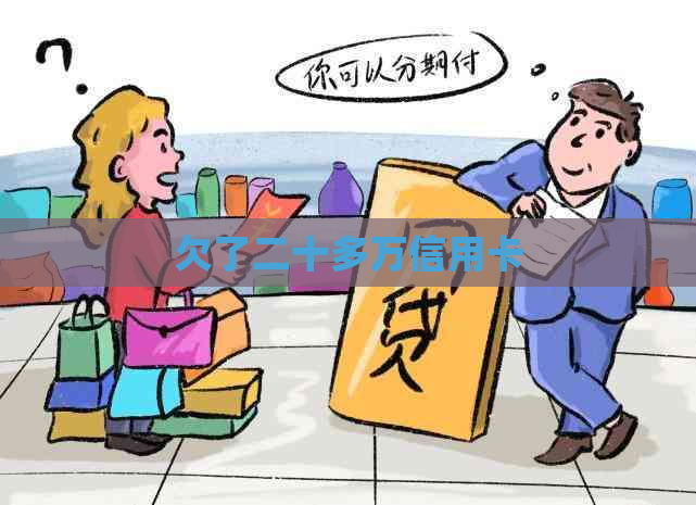 欠了二十多万信用卡