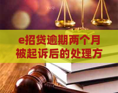 e招贷逾期两个月被起诉后的处理方法