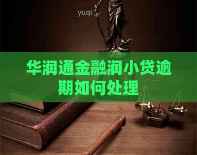 华润通金融润小贷逾期如何处理