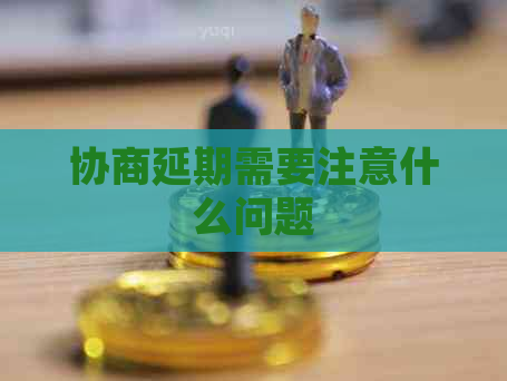 协商延期需要注意什么问题