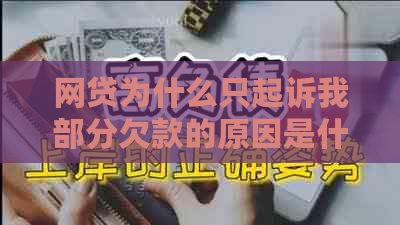 网贷为什么只起诉我部分欠款的原因是什么
