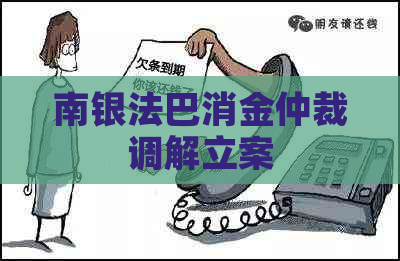 南银法巴消金仲裁调解立案