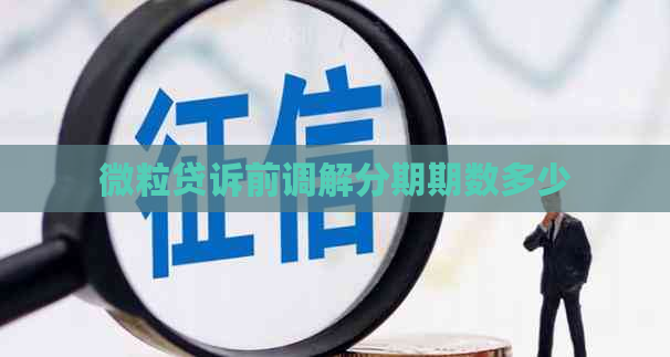 微粒贷诉前调解分期期数多少