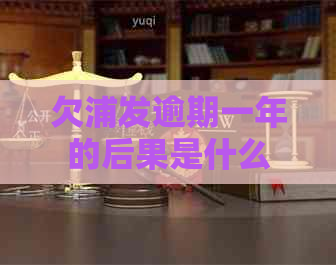 欠浦发逾期一年的后果是什么