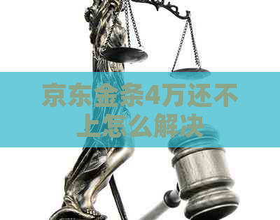 京东金条4万还不上怎么解决