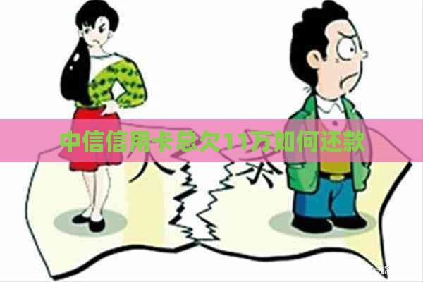 中信信用卡总欠11万如何还款