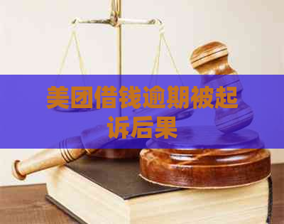 美团借钱逾期被起诉后果