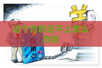 这个月的还不上怎么办呀