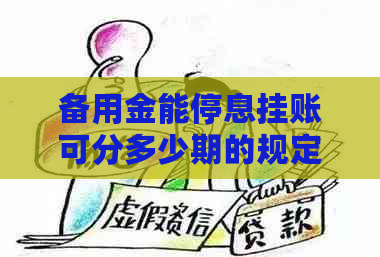 备用金能停息挂账可分多少期的规定是怎样的