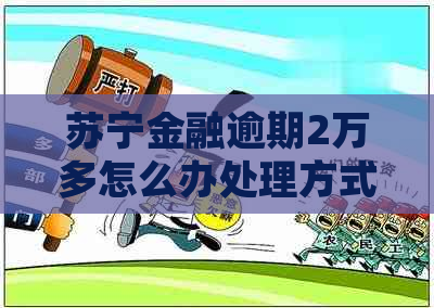 苏宁金融逾期2万多怎么办处理方式