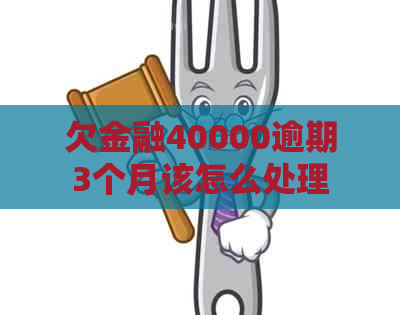 欠金融40000逾期3个月该怎么处理