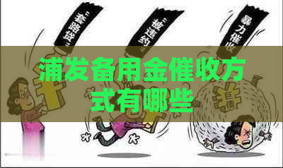 浦发备用金方式有哪些