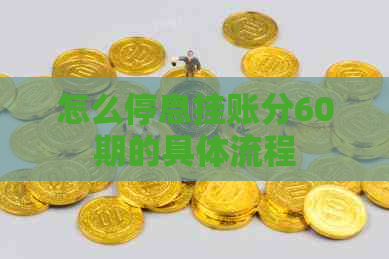 怎么停息挂账分60期的具体流程