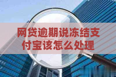 网贷逾期说冻结支付宝该怎么处理