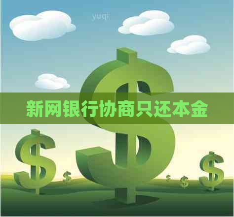 新网银行协商只还本金