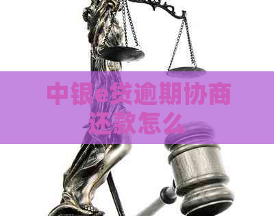 中银e贷逾期协商还款怎么